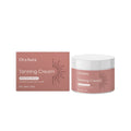 50g pot of tanning cream containing walnut shell extract, watermelon, coconut oil and vitamin E.
