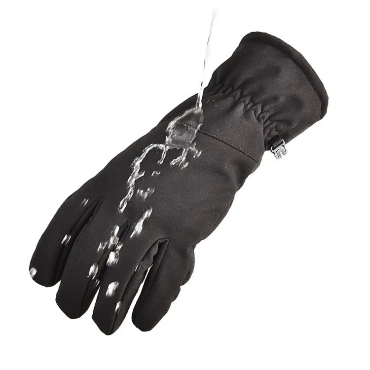 Camouflage tactical ski gloves with touchscreen fingertips and anti-slip grip for winter outdoor sports