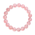Strawberry quartz crystal bracelet with geometric 10-10.8mm beads