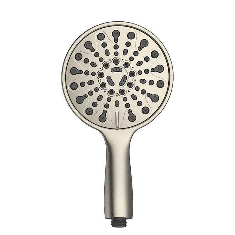 6-inch handheld shower head with electroplated finish and multiple spray functions