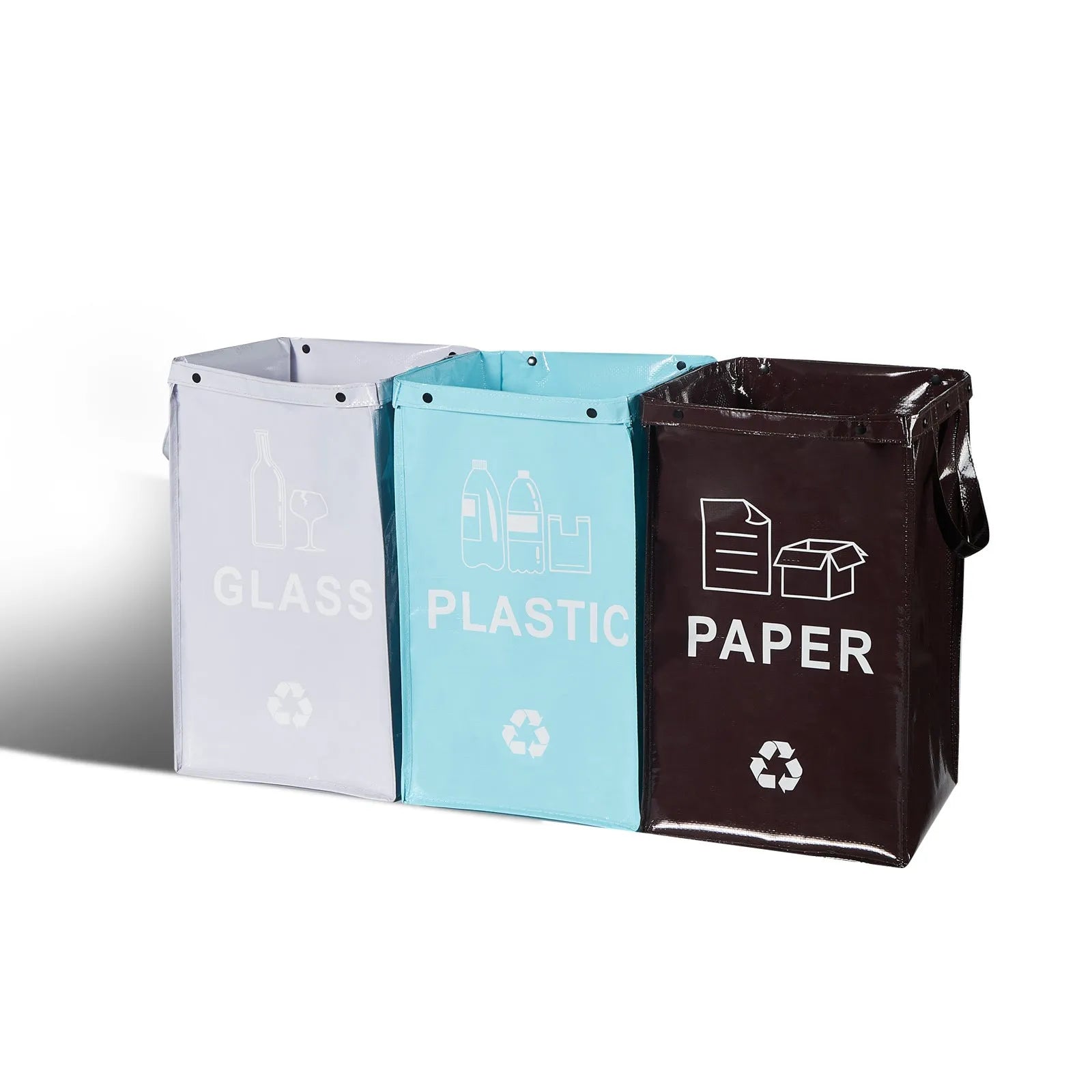 40-litre blue household plastic bin with waterproof construction for indoor waste classification