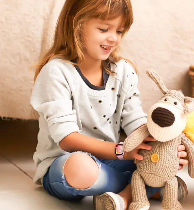 H39T blue and black smart children's watch with 1.4-inch screen and sporty TPU strap
