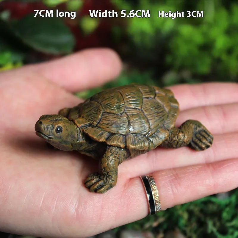 Handmade resin turtle garden decoration for succulent arrangements and micro landscapes