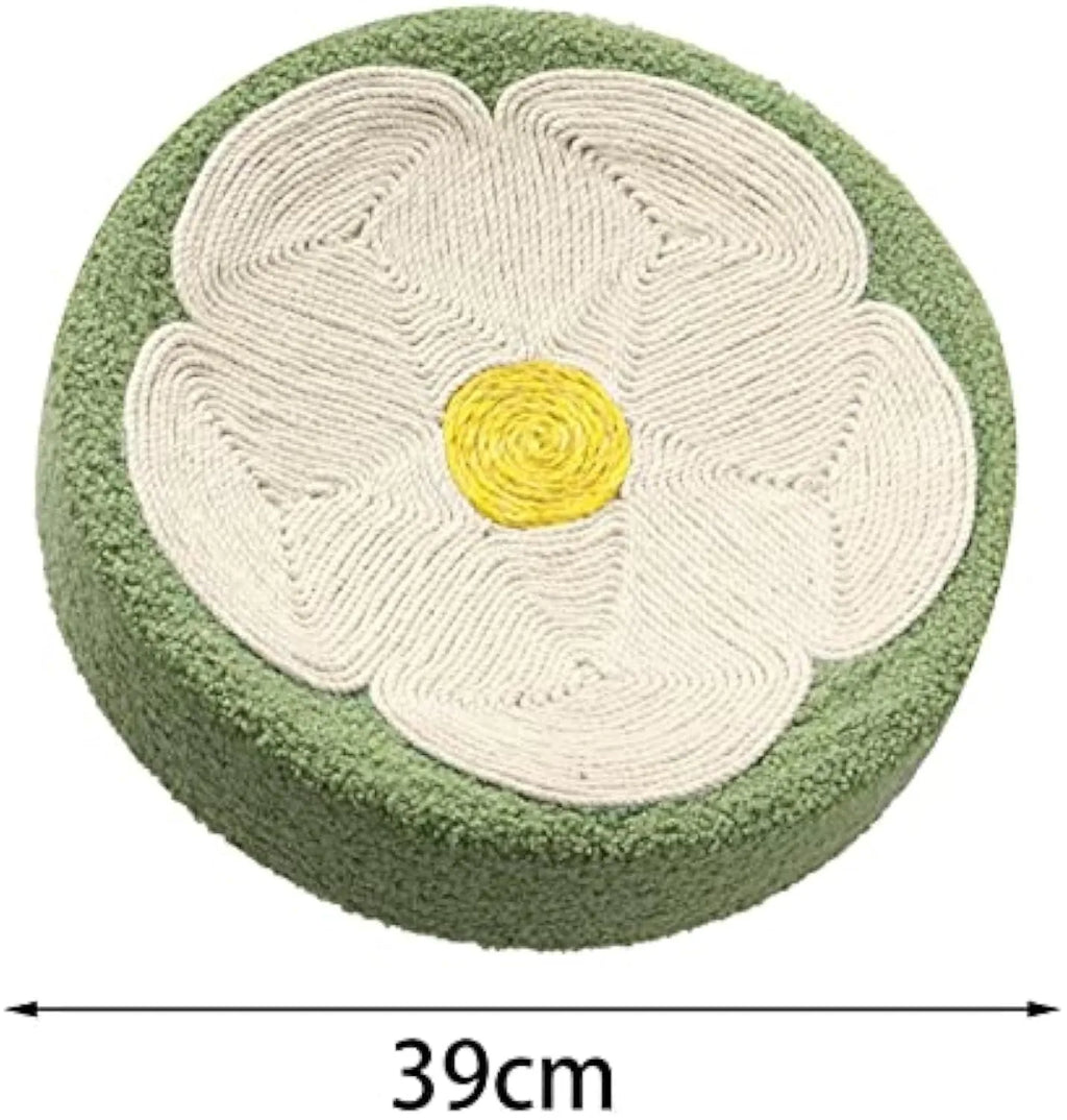 Green round sisal cat scratcher bowl lounge bed with 39cm diameter