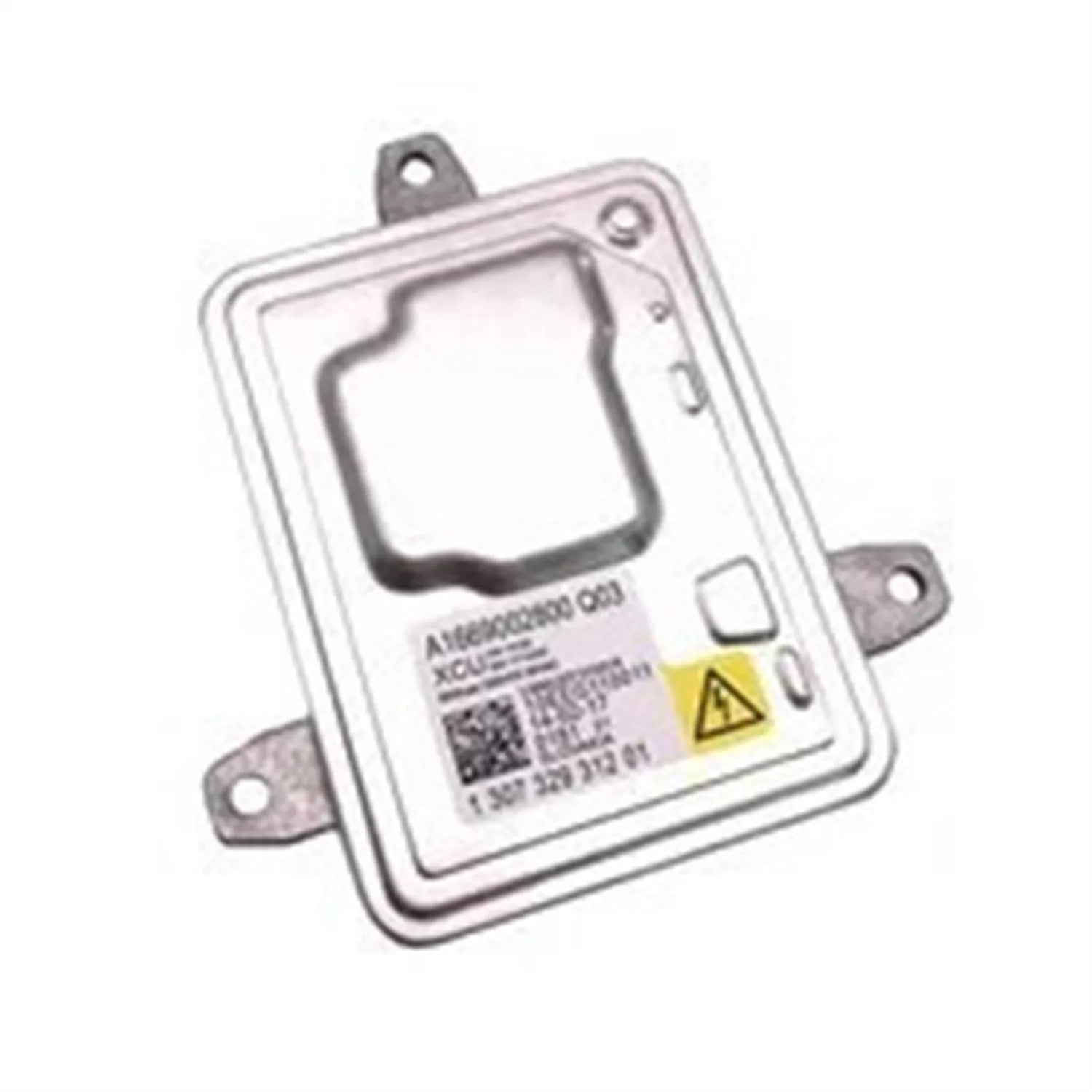 Metal H7 HID ballast for car headlights, showing its rectangular 14x11x4.5 cm size.