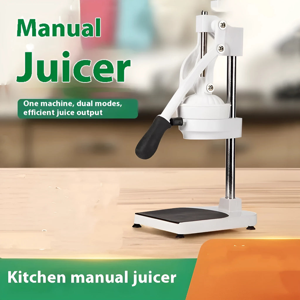 Manual commercial orange juicer with 480cm nylon plastic construction and stainless steel quick-disassembly option