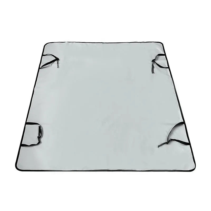 Car rear seat protector mat for dogs in cloth material with water resistant properties