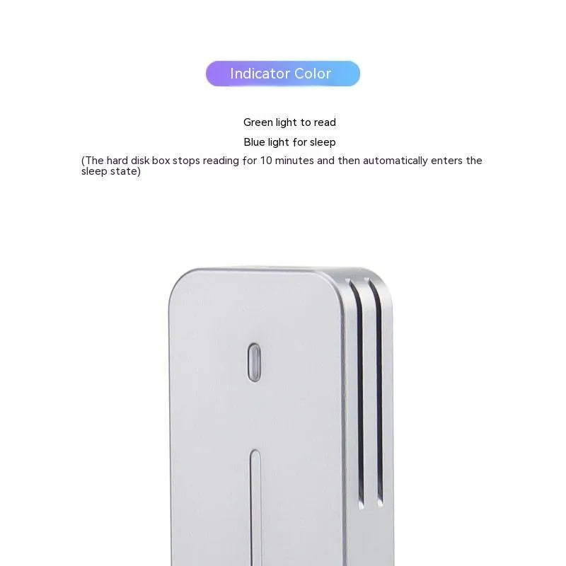Silver aluminium alloy M.2 SSD enclosure measuring 5.2cm with dual protocol support