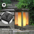 Antique flame design solar LED street lamp in black or grey for outdoor lighting without electrical wiring