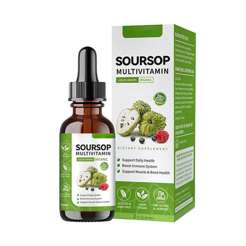60ml bottle of Annona Prickly Fruit and Lychee edible care drops for adults