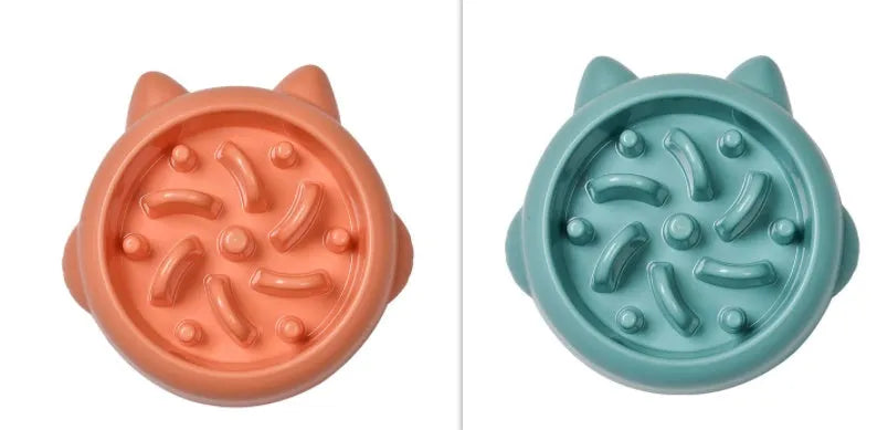 Green bone-shaped slow feeder bowl for dogs to prevent fast eating and choking.