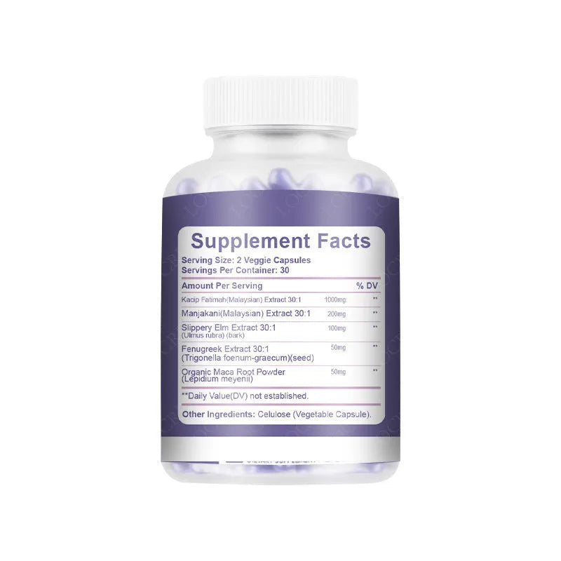 60-count bottle of vaginal capsule supplement for women's intimate health with herbal extract formula