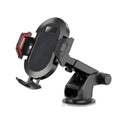 Auto lock car phone holder showing air vent mount and suction cup options