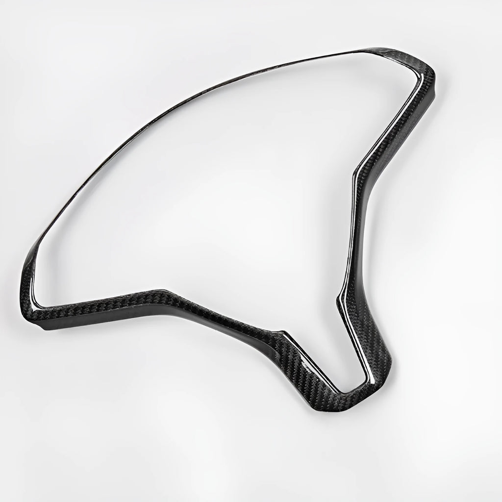 Tesla Model S steering wheel decorative frame trim strip with carbon fibre colour finish