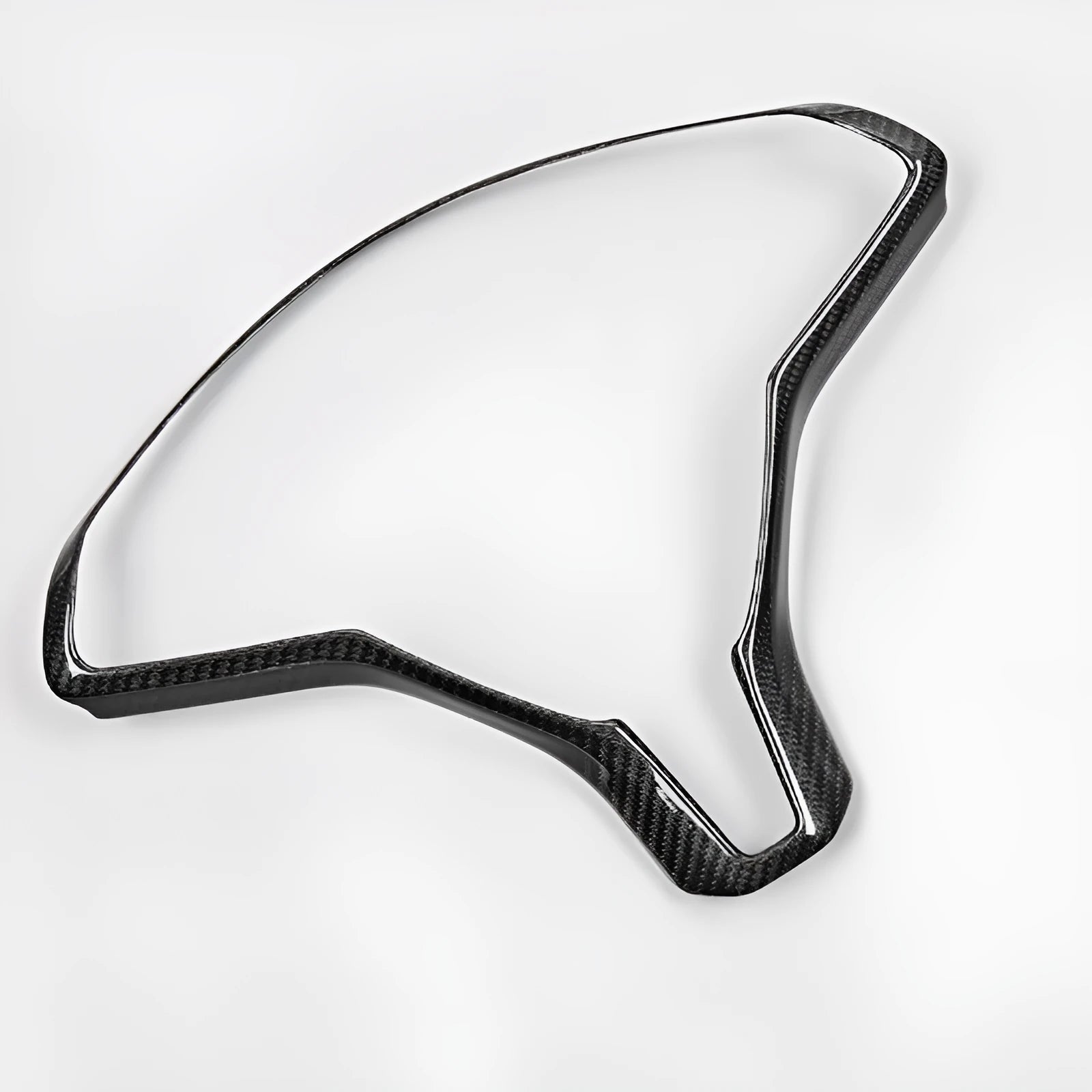 Tesla Model S steering wheel decorative frame trim strip with carbon fibre colour finish