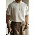 Casual raglan sleeve pullover top in terry fabric with loose fit and Asian sizing options