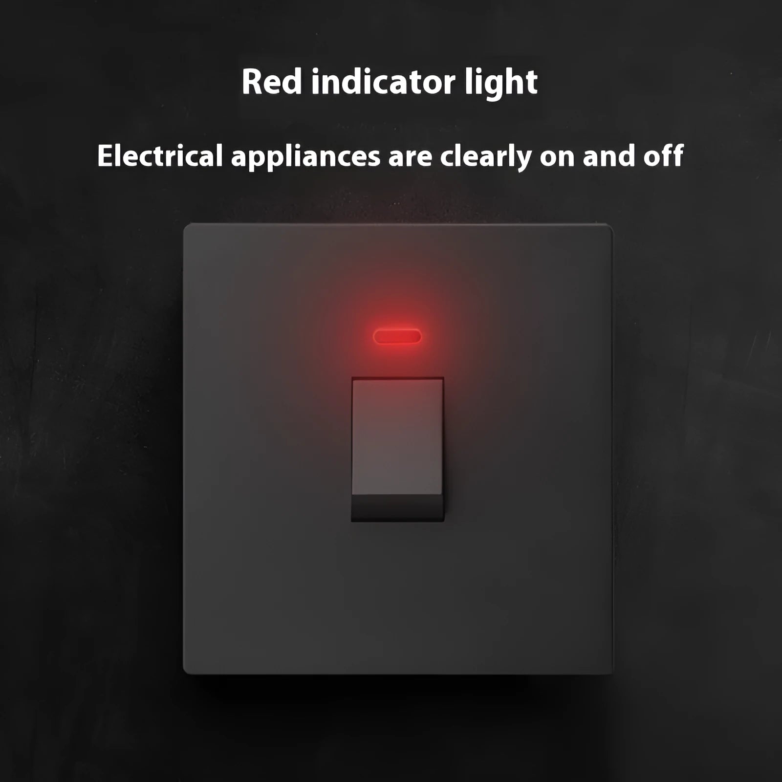 25A three-pole electrical switch with light panel indicator in curved rack design