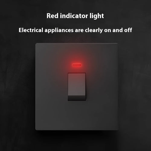 25A three-pole electrical switch with light panel indicator in curved rack design