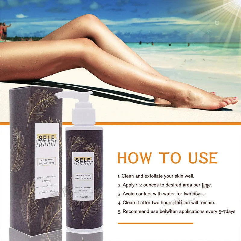 Sun-free black lotion natural bronze body cream 150ml in standard pack for even skin tone