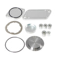 Silver aluminium alloy valve cover plug for automotive Cooler EGR systems.