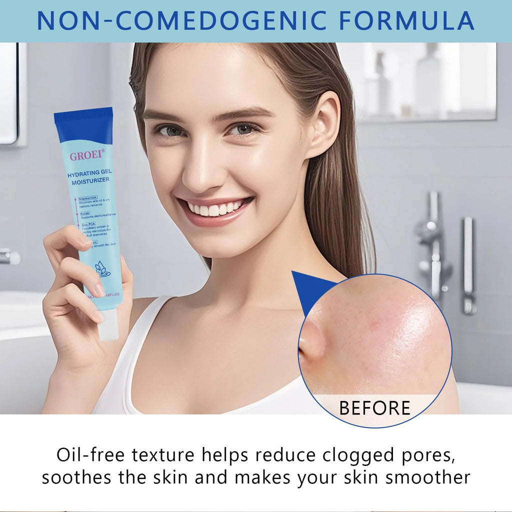 50ml jar of hyaluronic acid moisturising facial gel for skin hydration.