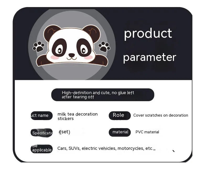 Car front bumper scratch blocking sticker with cartoon anime pattern in 30cm length option
