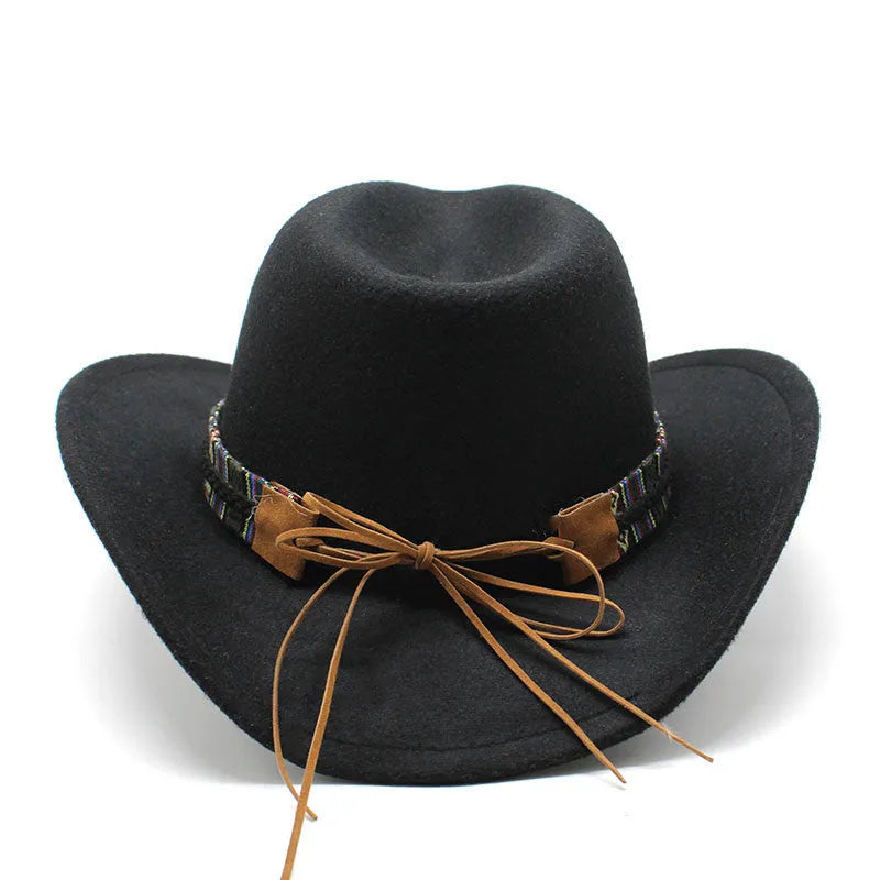 Western cowboy hat with a bell crown in polyester fabric, shown in one of fourteen available colours