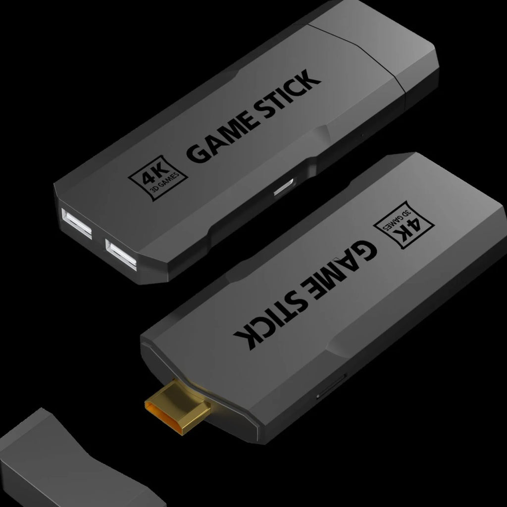 Open-source wireless TV game console in E-sports style with HDMI cable and handle.