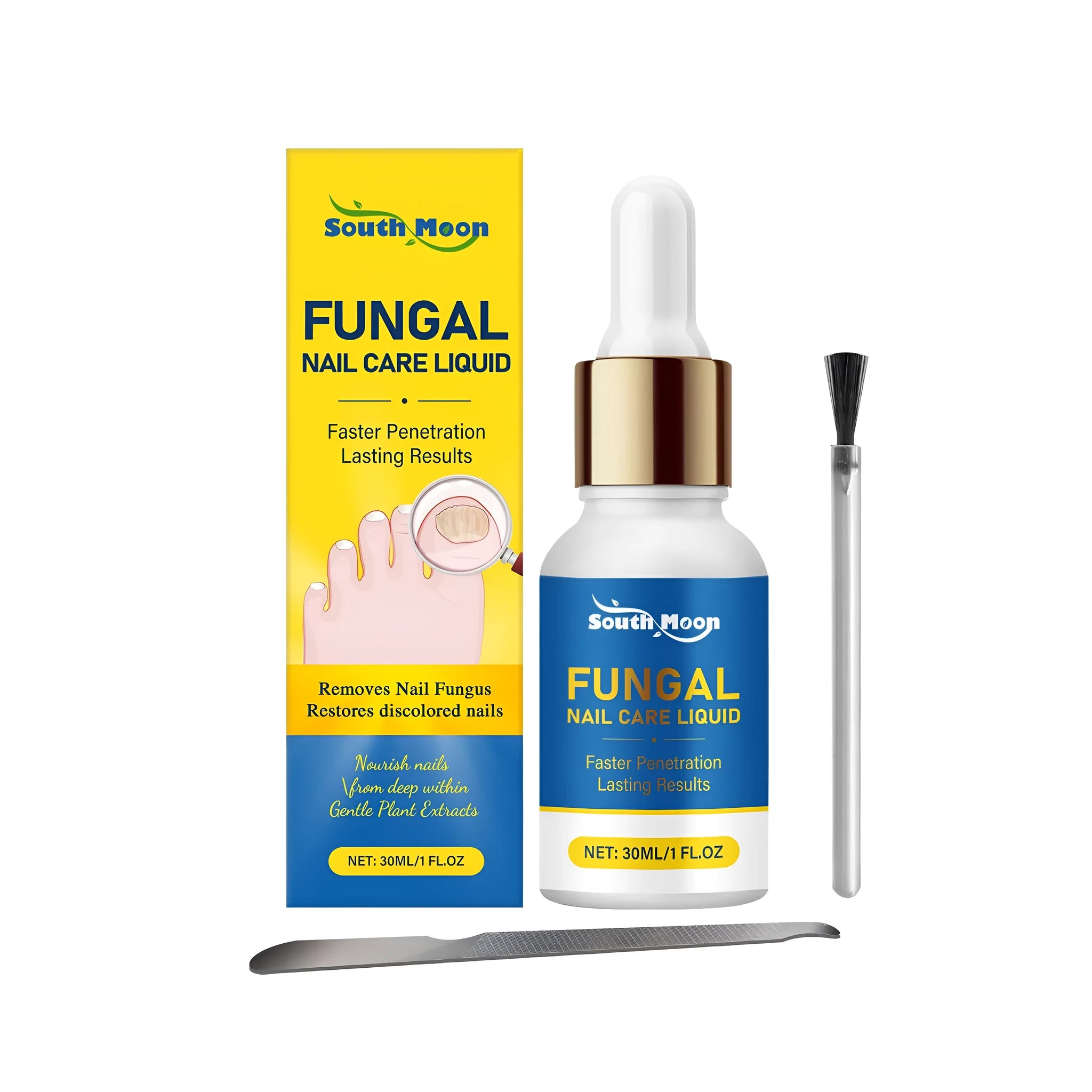 Nail care solution bottle with ginger and tea tree ingredients 30ml