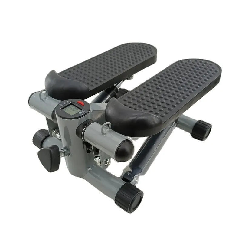 Silver grey hydraulic mini treadmill for home waist slimming exercises