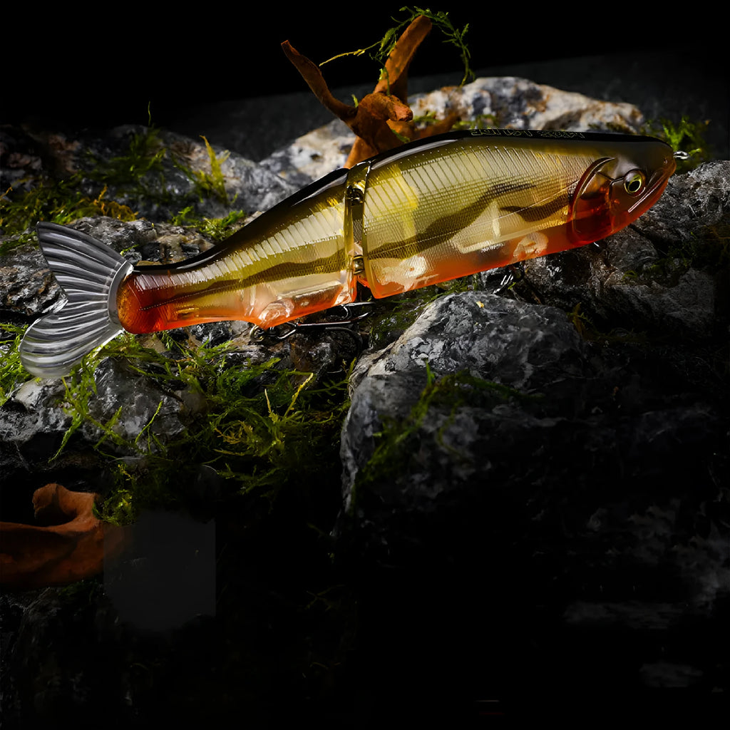185mm long soft plastic fishing swimbait for bass in one of fifteen available colour options.