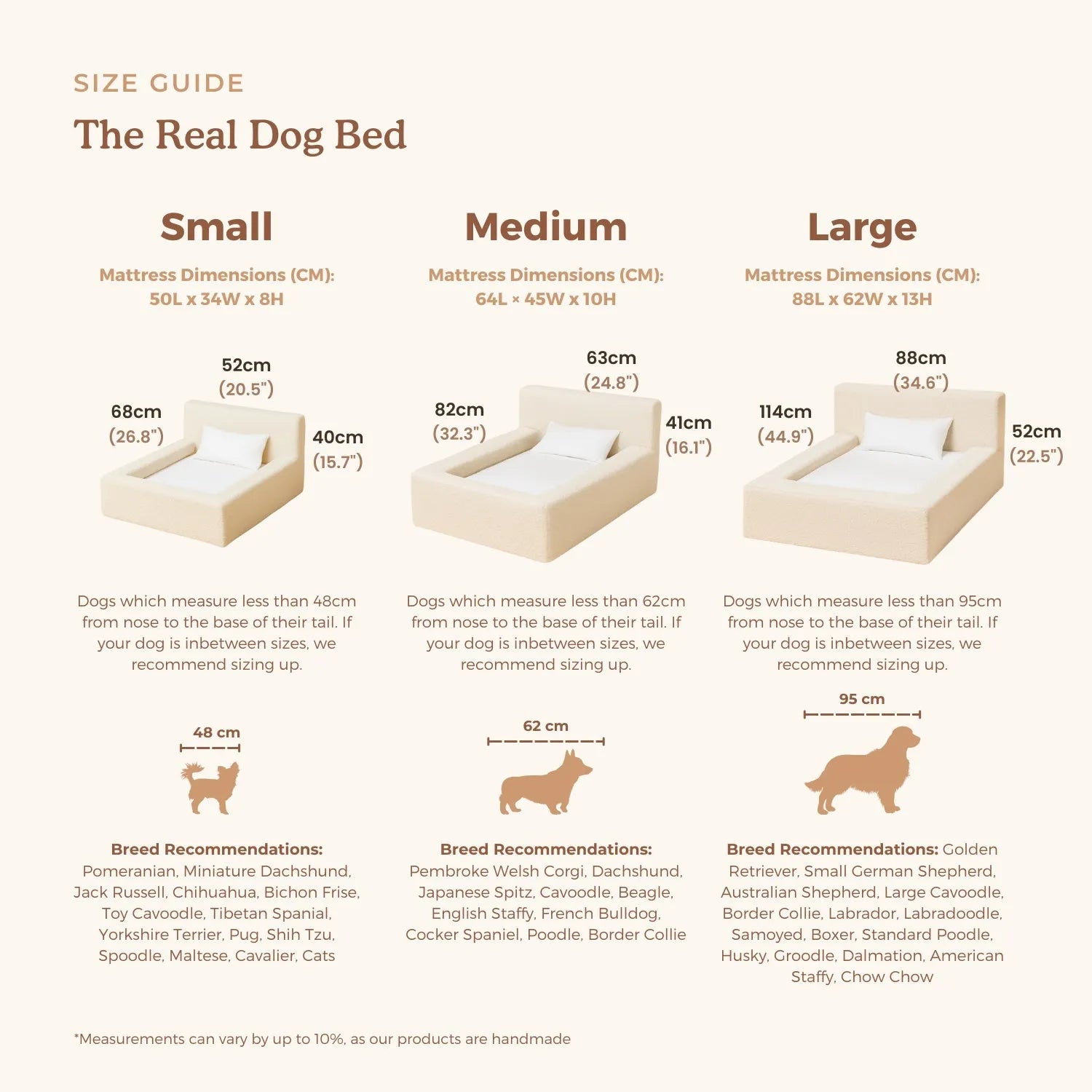 White dog mat with backrest and milk apricot fabric, suitable for small, medium, and large cats and dogs