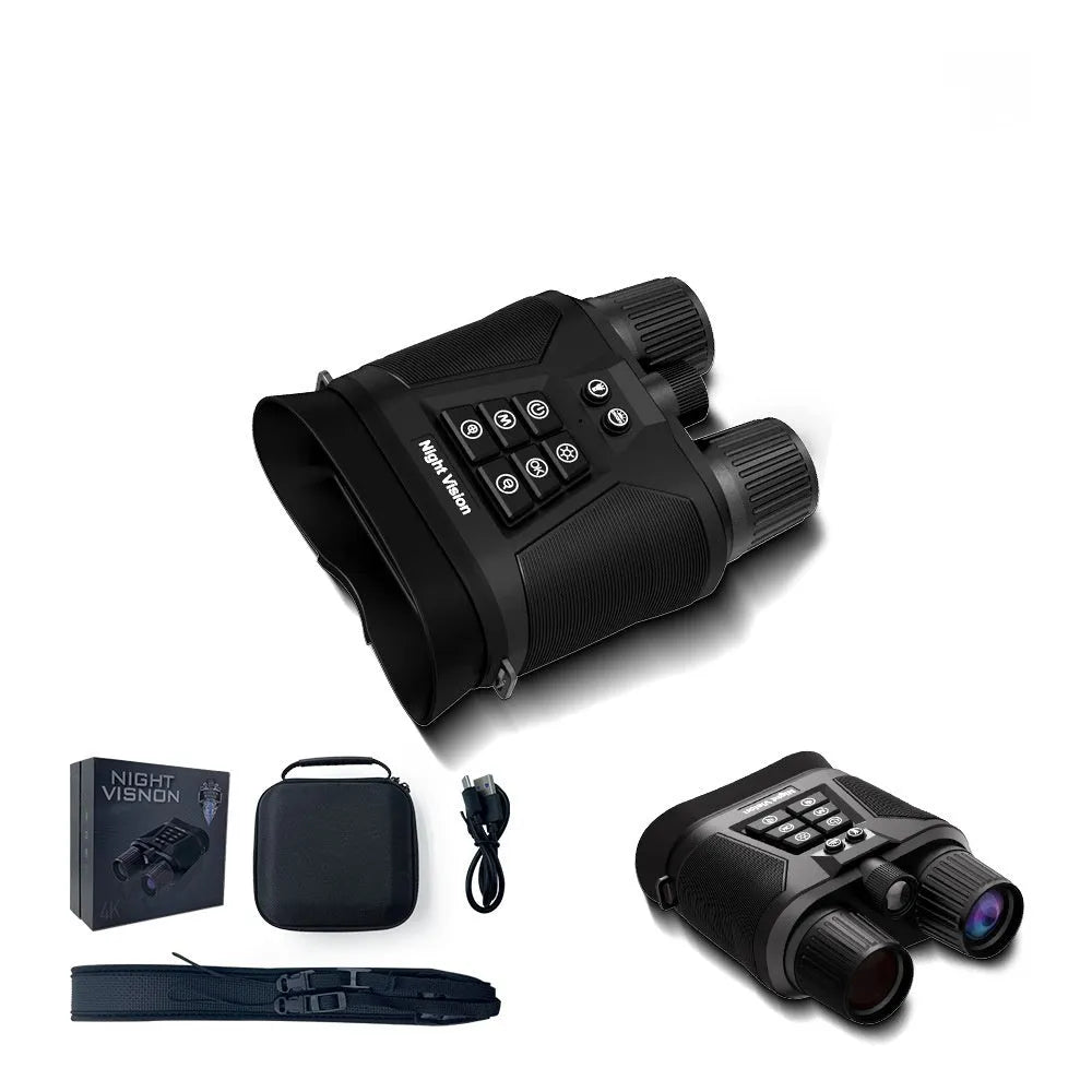 Infrared digital night vision binocular with 600m range, 3-inch display, and 850nm infrared spotlight