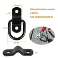 Black galvanised carbon steel pull ring floor hook for vehicle interior.
