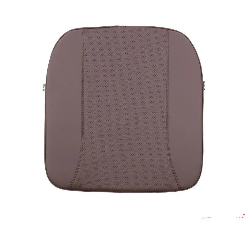 Minimalist style car headrest neck pillow and lumbar support cushion set in brown colour option.