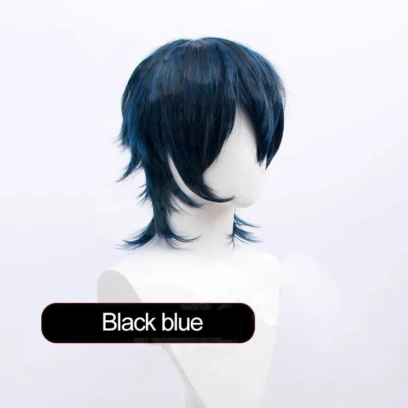 Short hair cosplay wig in anime style with high-temperature fibre construction
