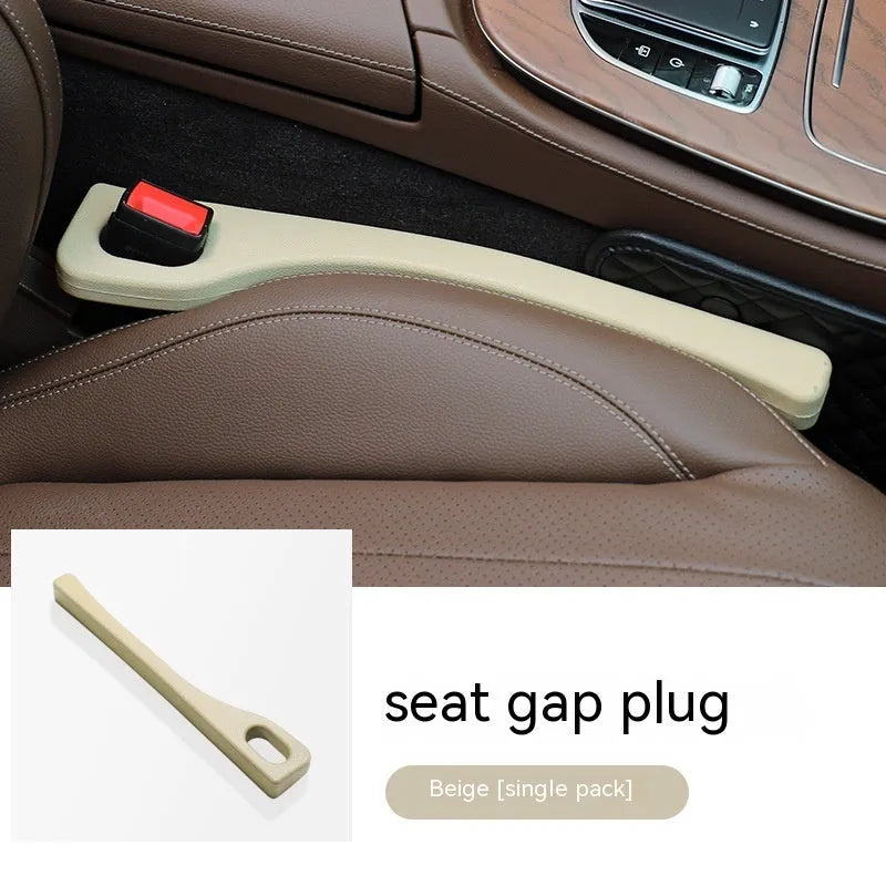 Flexible polyurethane car seat gap filler strip in available colours.