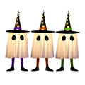 Halloween white LED light string with witch hat and ghost pendants for indoor decoration