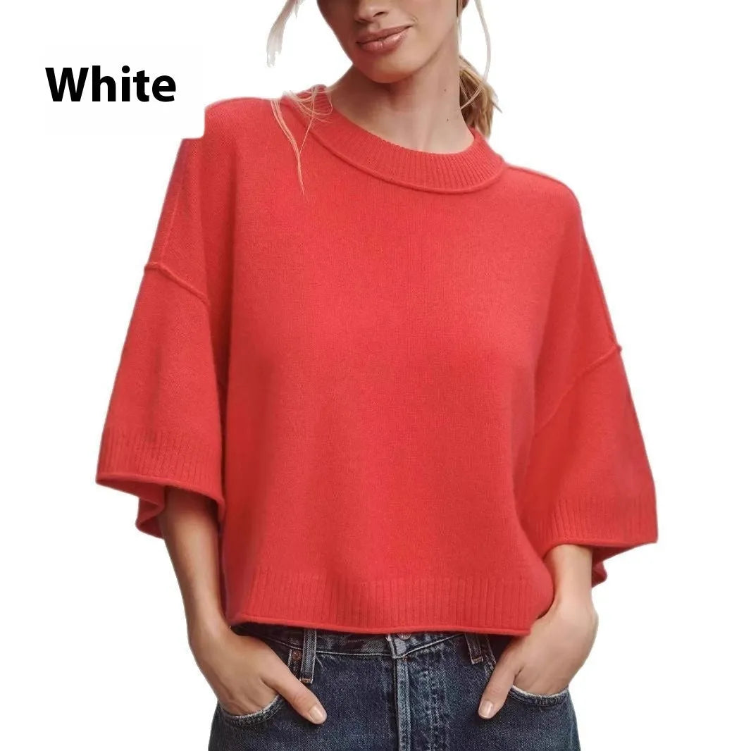 Red viscose fibre Hot Girl style t-shirt with exposed navel design on a mannequin