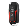 Black and red frosted one-way remote control car alarm system with two remotes for 3000m range security.