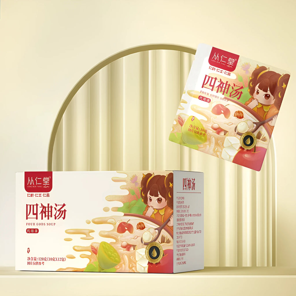 Traditional Chinese herbal tea decoction for children's spleen and stomach health in 100ml individual bags