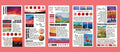 Pack of twenty paper landscape painting art stickers measuring 60 by 120 millimetres.