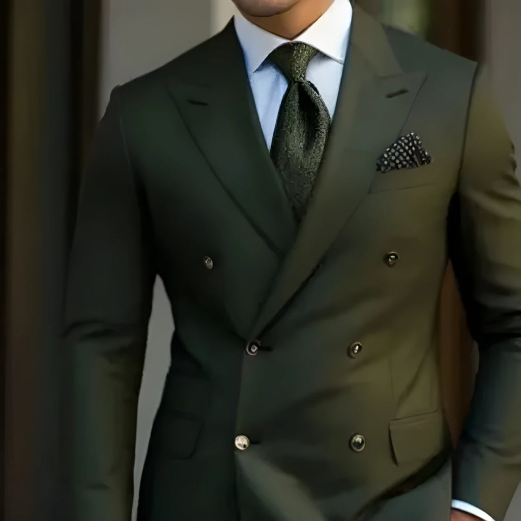 Men's regular fit two-piece suit jacket and trousers in a light business style.
