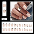 Black and white frosted fashion nails with mandarin duck pattern, plastic wearable armour construction