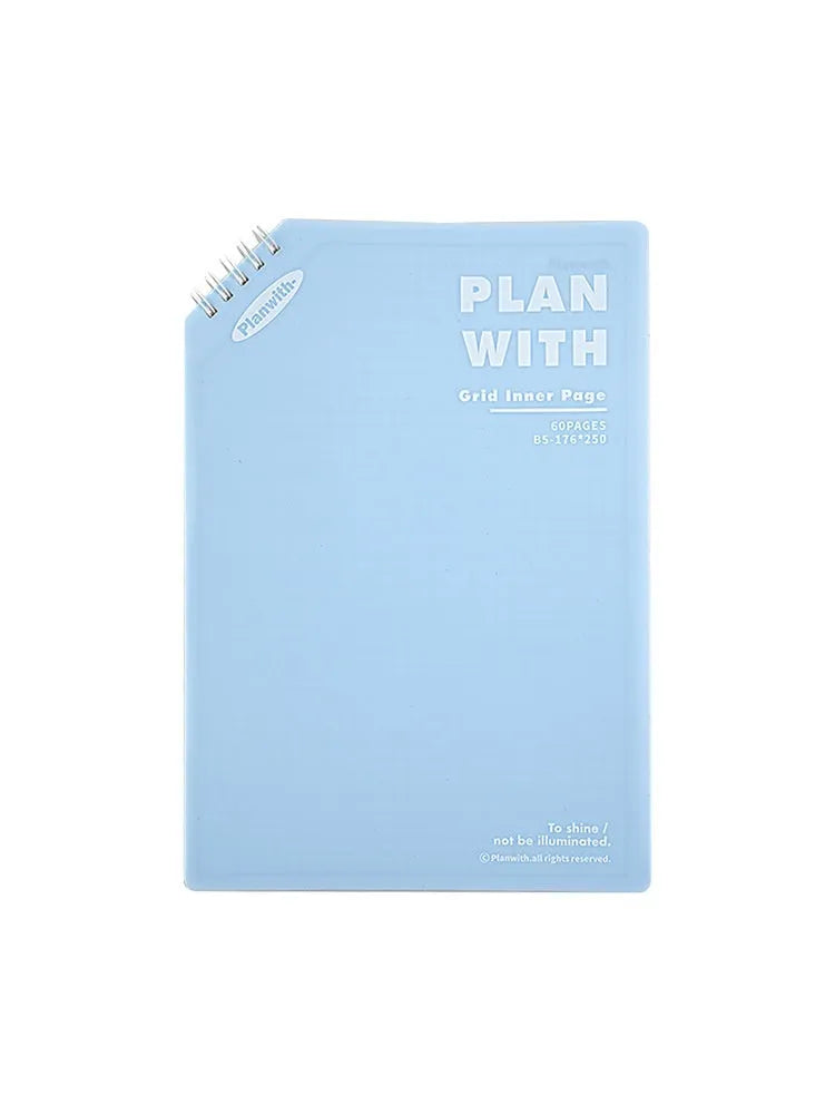 Oblique angle artsy ins style student notebook in A5 or B5 size with salt series design