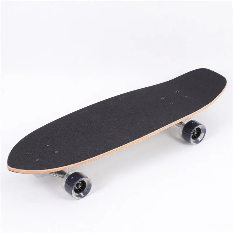 White 31-inch maple wood street scooter skateboard deck