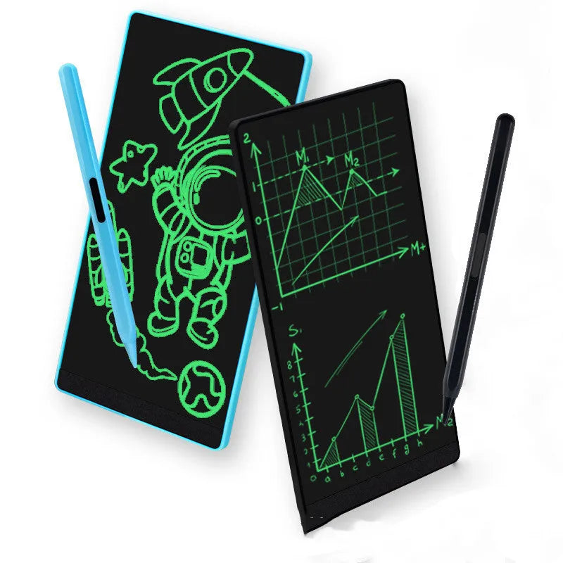 Blue LCD handwriting board with 6.5inch screen and stylus for student writing practice