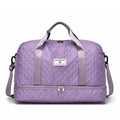 Oxford cloth leisure travel bag in a solid colour with a 36-55 litre capacity.