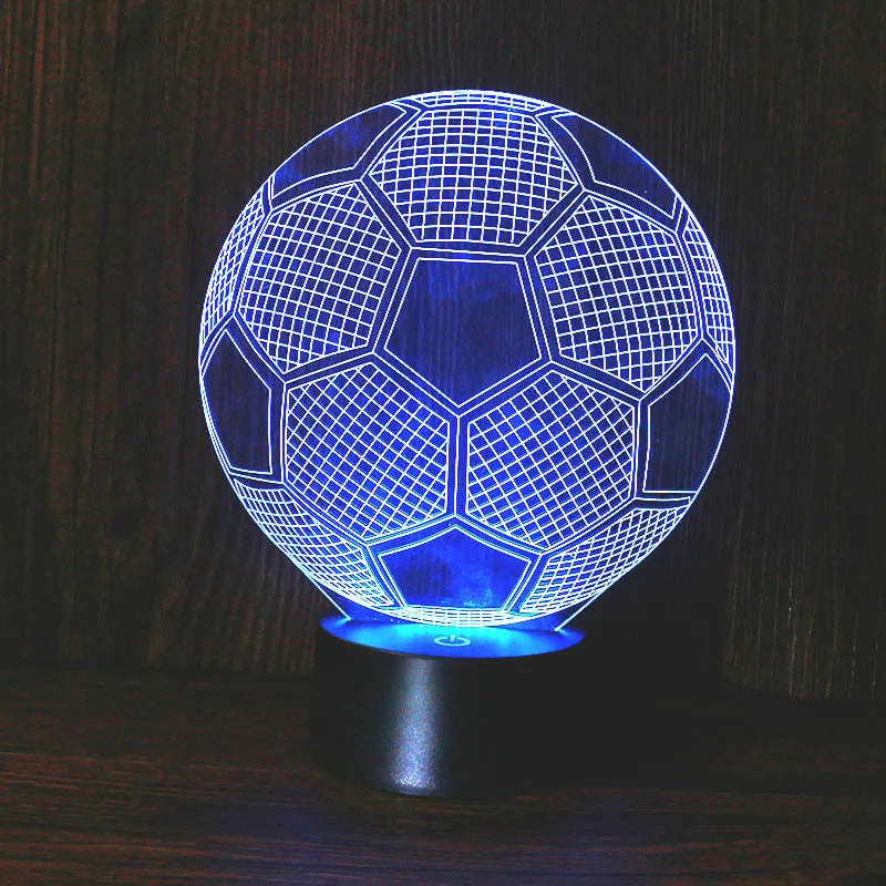 USB LED night light sepak takraw shape with acrylic shade and USB cable