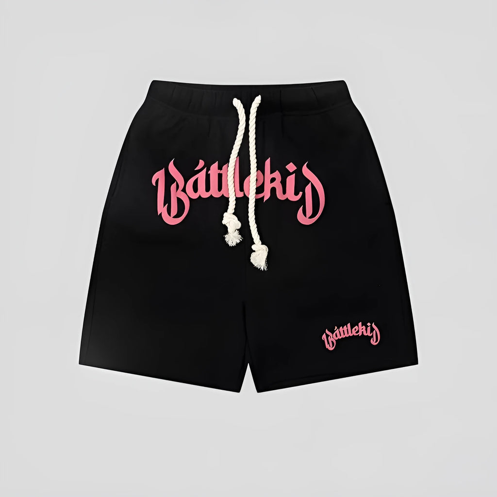 Cotton-blended hip hop shorts in loose fit with four colour options